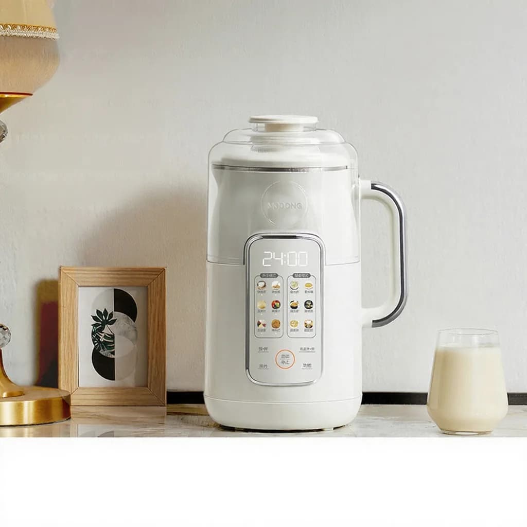 1.2L verwarmende sojamelkmaker-blender met roestvrijstalen binnenpan