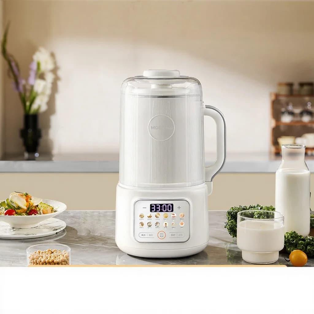 Automatische sojamelkmaker met stille blending en warmhoudfunctie