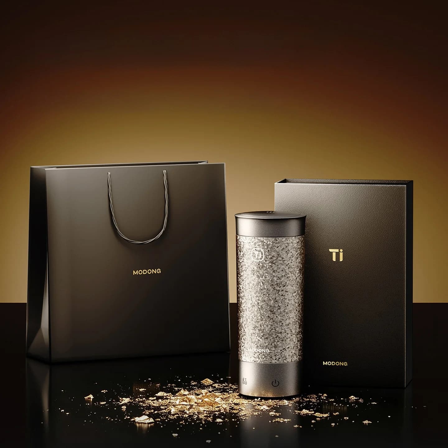 Titanium elektrische verwarmde reisbeker 350ml met temperatuurregeling