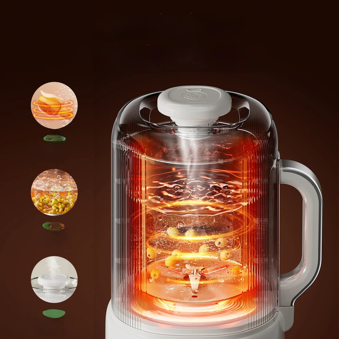 Verwarmende blender sojamelkmaker met zelfreiniging 800W