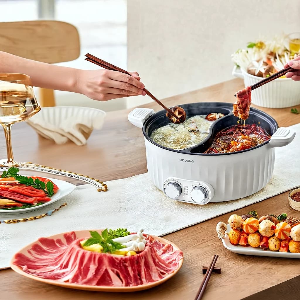 Dubbele zone elektrische hotpot 6L 7L 8L touchbediening