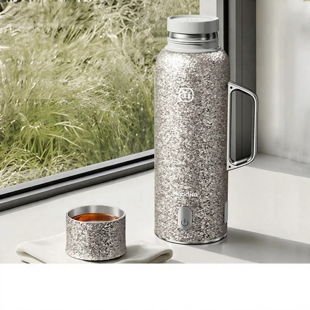 Pure titanium geïsoleerde reismok met magnetisch deksel