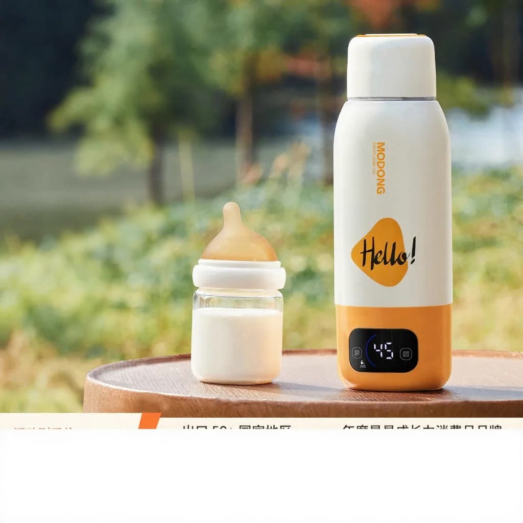 Draagbare verwarmingsbeker voor babyfles 550ml Ultra, snoer + draadloos warmhouden