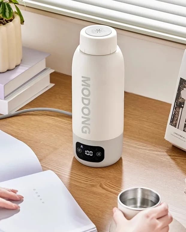 Draagbare elektrische reismok 600ml, binnenkant van 316 roestvrij staal
