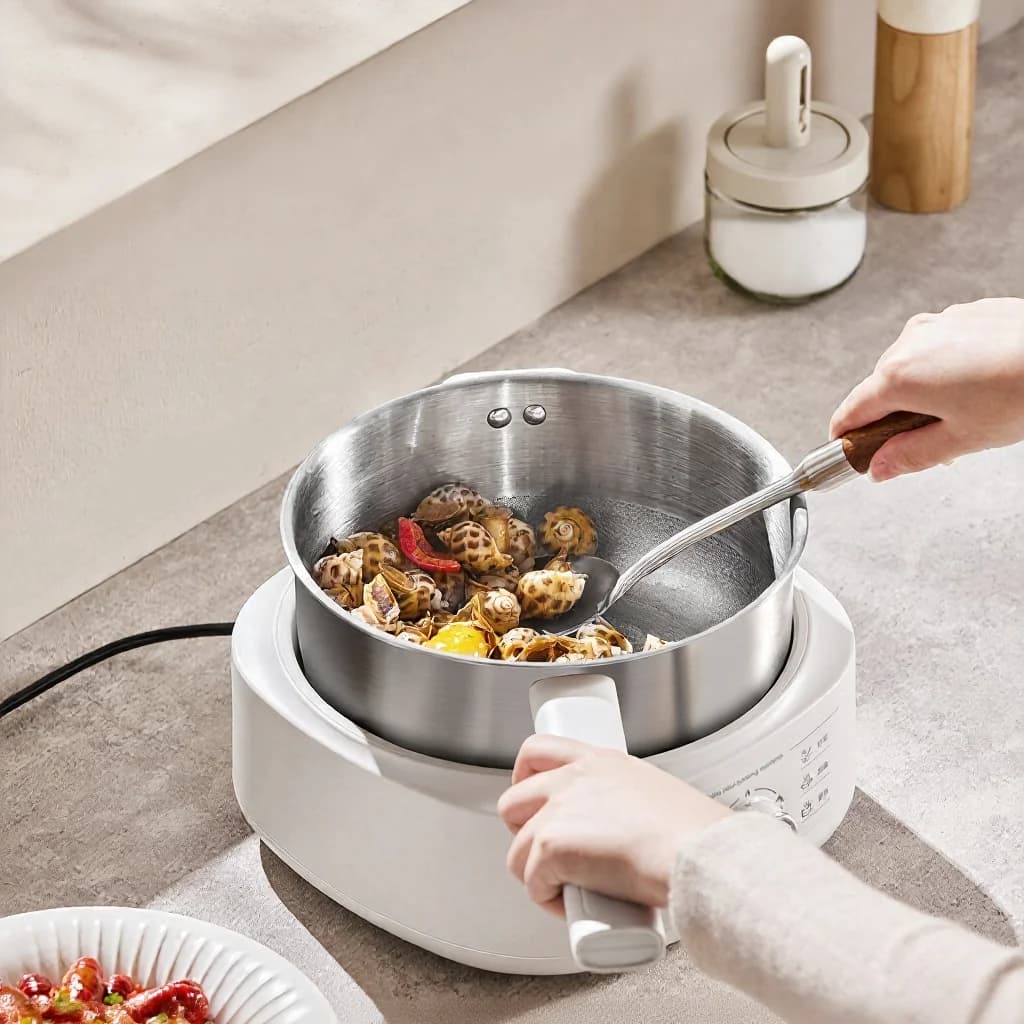 Roestvrijstalen elektrische hotpot met stoommand, 3L, 220V