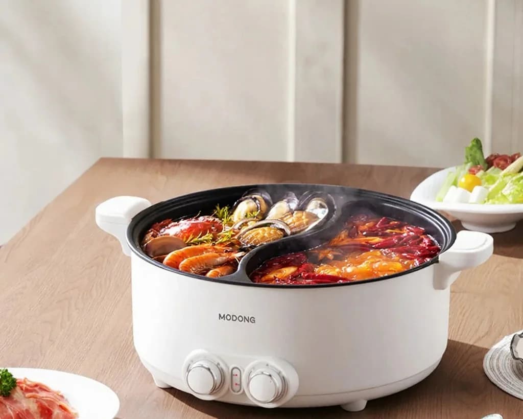 8L elektrische dual-zone hotpot met instelbare temperatuur