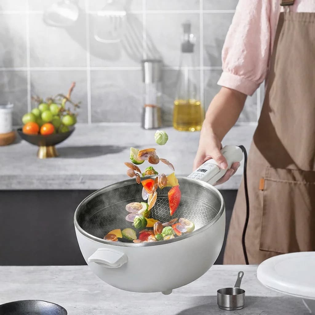 Elektrische multifunctionele hotpot met stoommand 5L 220V