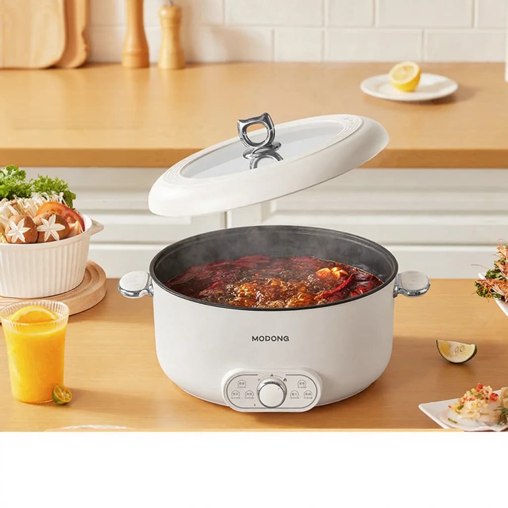 Elektrische hotpot 6L 7L 8L met stoommand, 220V