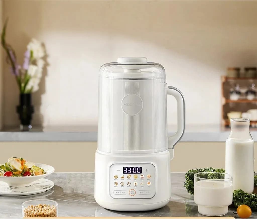Automatische sojamelkmaker met stille blending en warmhoudfunctie