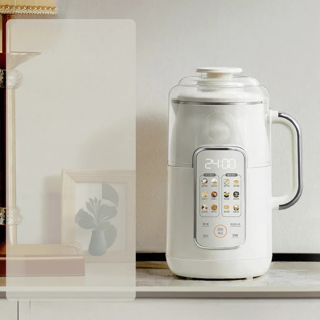 Verwarmende blender met 1,2L inhoud, touchbediening, roestvrij staal