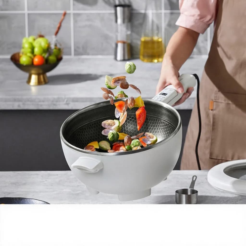 Elektrische multifunctionele hotpot met stoommand 5L 220V
