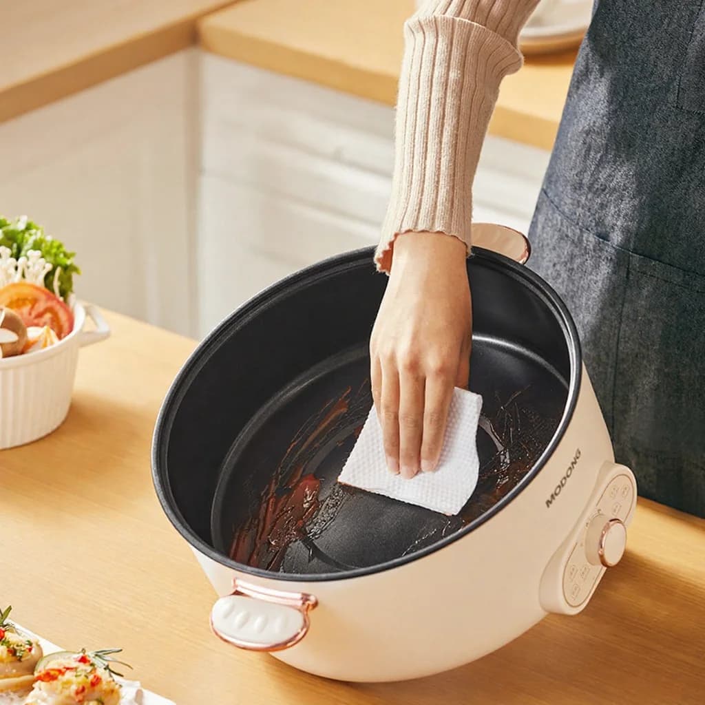 6L Elektrische Hotpot Met Stoommandje, Antiaanbaklaag