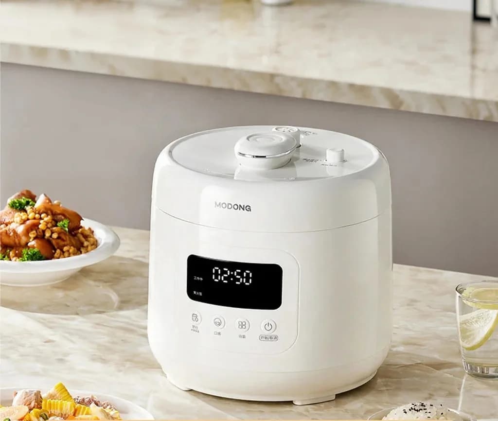4L elektrische snelkookpan met keramische binnenpan, 800W, 17-24H timer