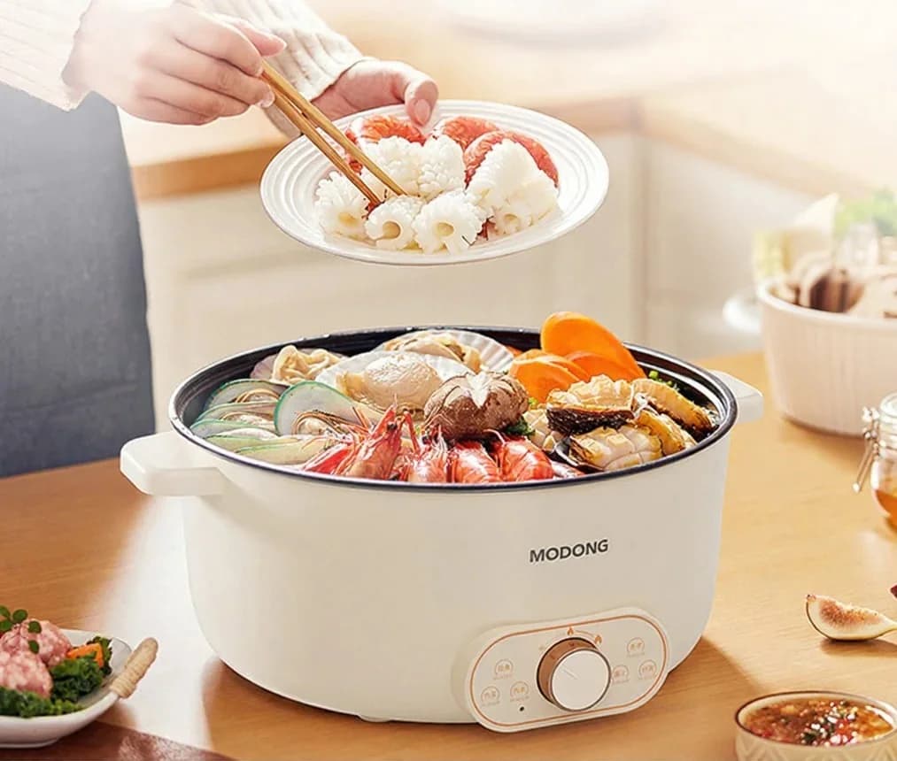 Elektrische kookpan met stoommand, 7L of 8L, 220V