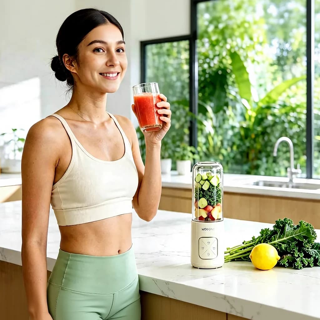 Draagbare draadloze blenderbeker voor sap en smoothies