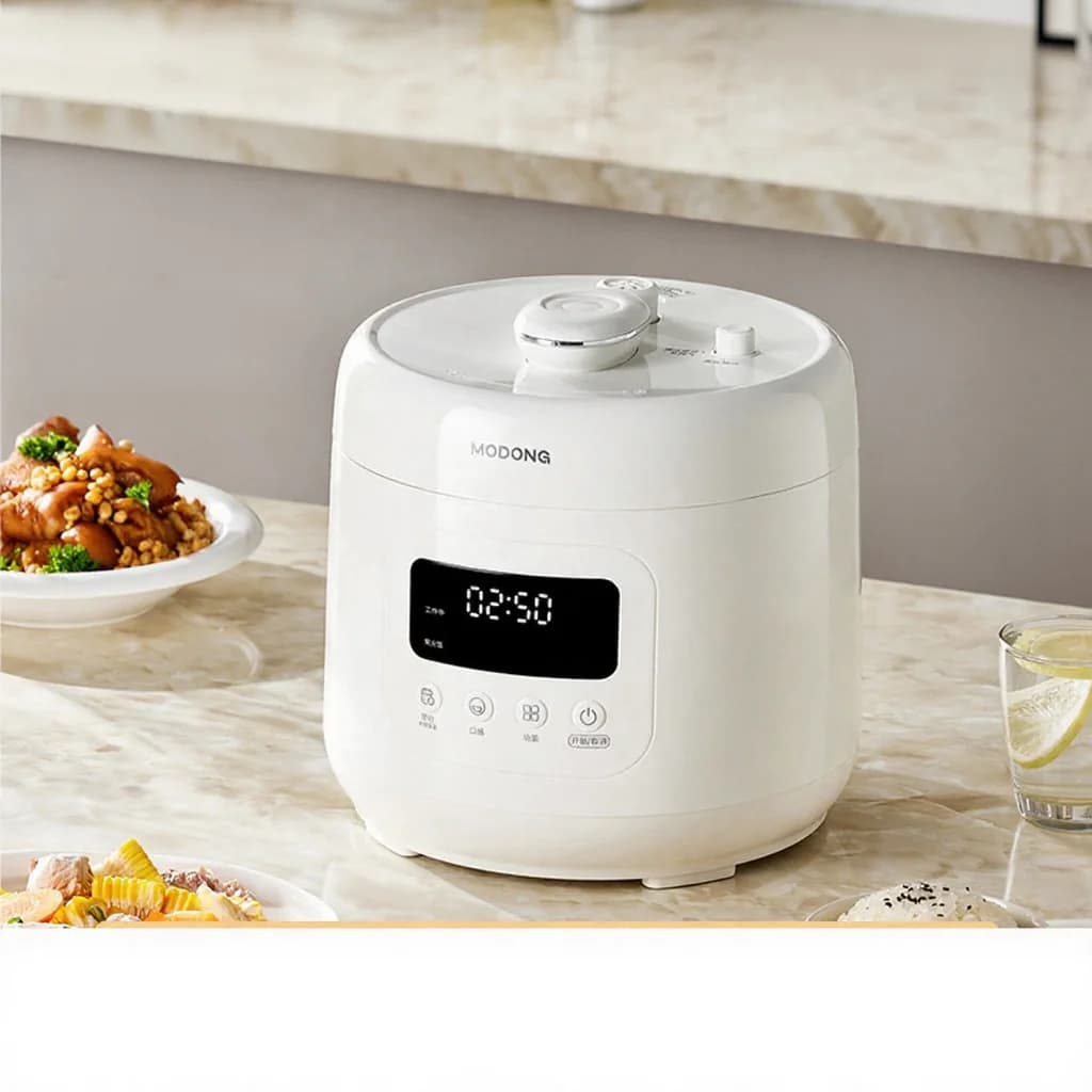 4L elektrische snelkookpan met keramische binnenpan, 800W, 17-24H timer