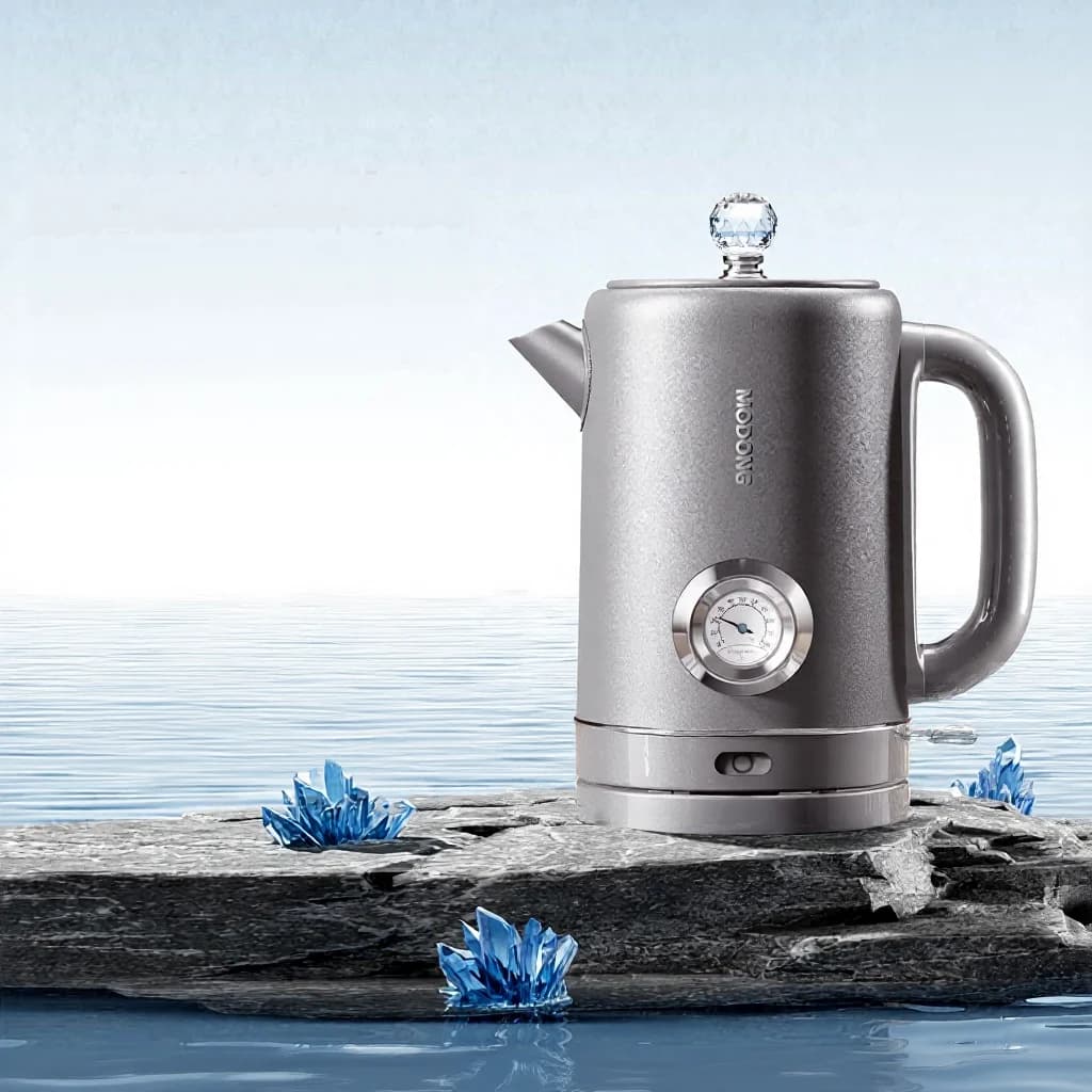 Pure titanium waterkoker 1.8L met temperatuurdisplay