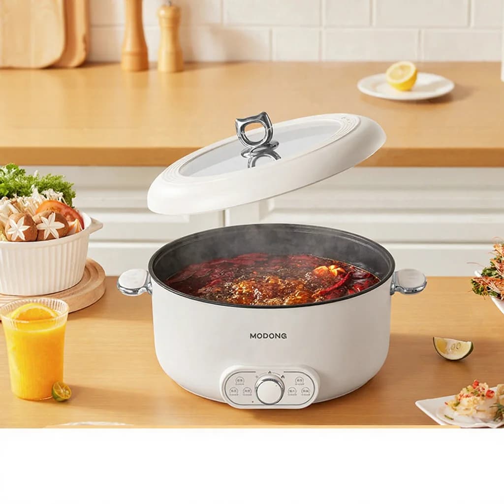 Elektrische hotpot met stoommand, 8L grote capaciteit, 220V