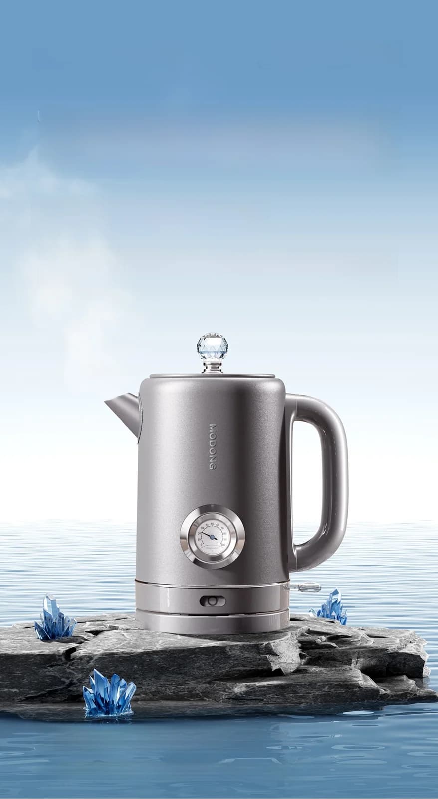 Pure titanium waterkoker met temperatuurdisplay 1.8L