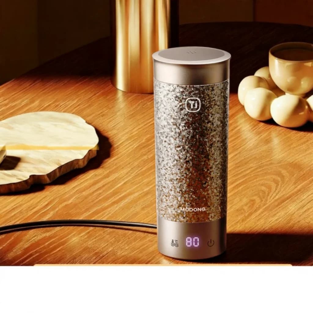 Titanium draagbare elektrische verwarmingsbeker 350ml geschenkdoos