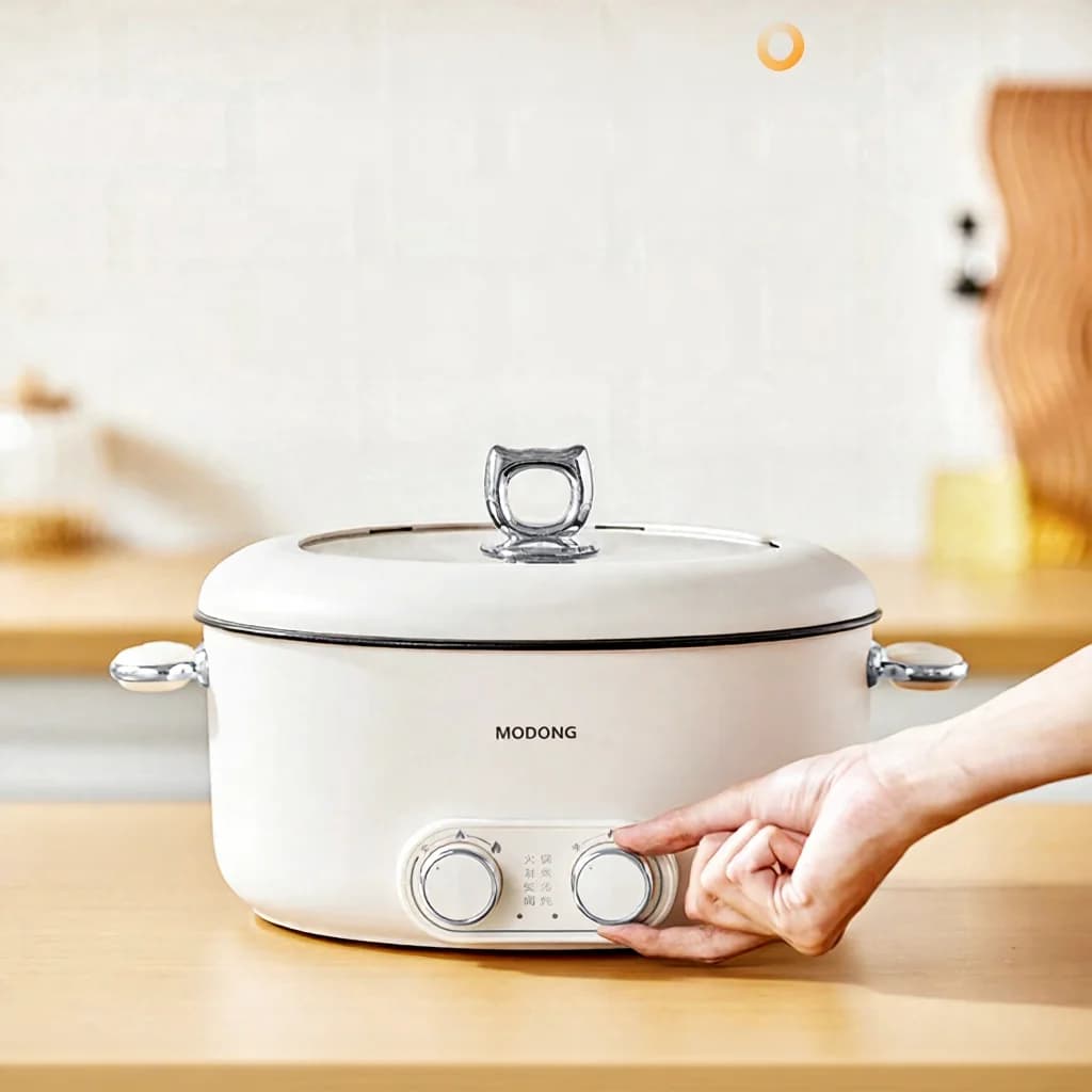 Dubbel bediende elektrische hotpot 6L grote inhoud anti-aanbak