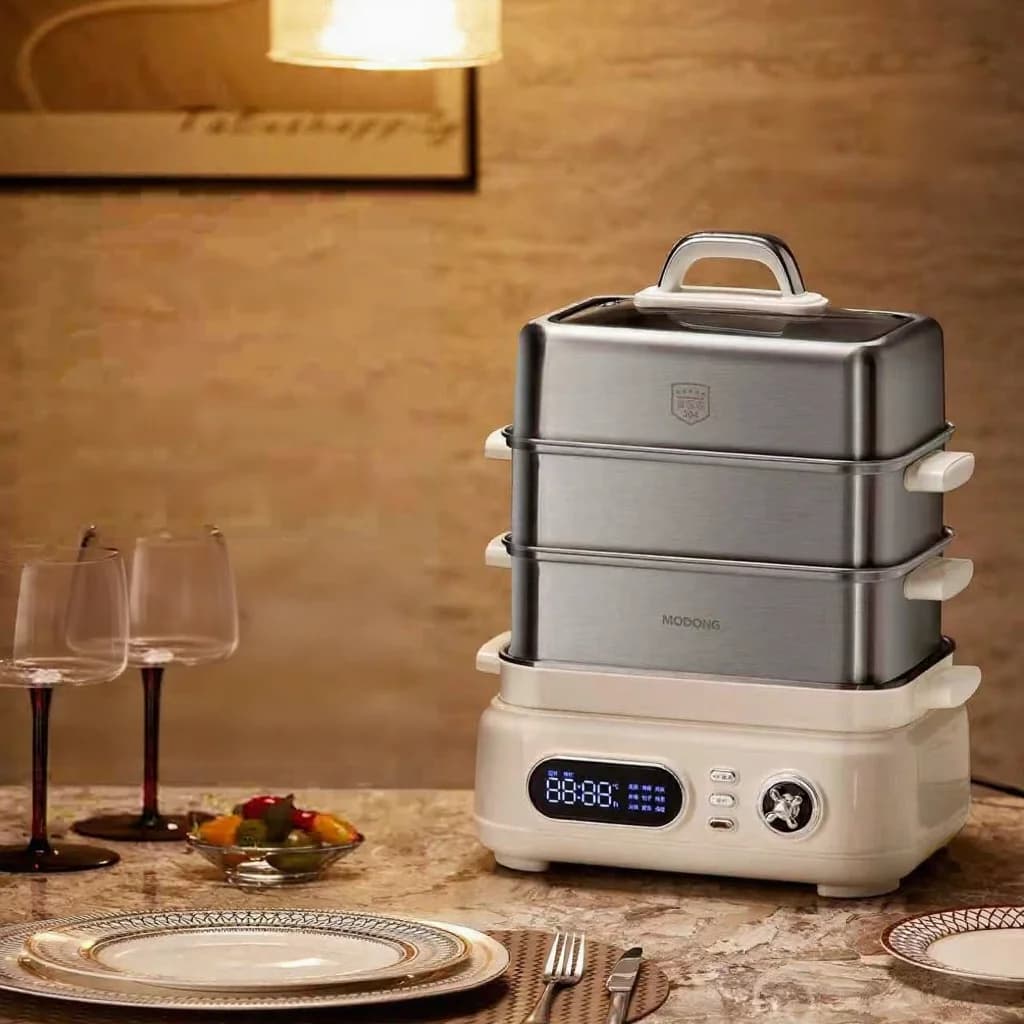 Elektrische roestvrijstalen 3-laags stoomkoker 18L 220V 1500W