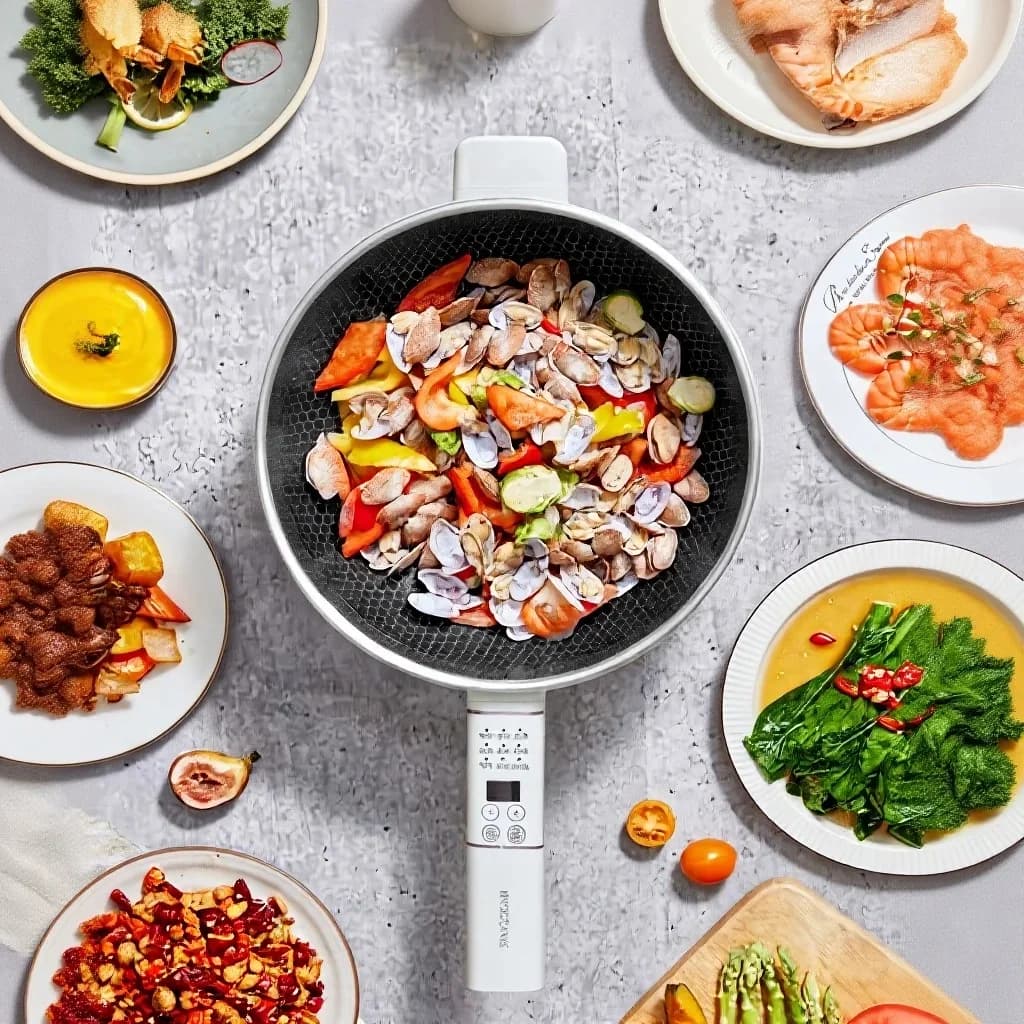 Elektrische multifunctionele hotpot met stoommand 5L 220V