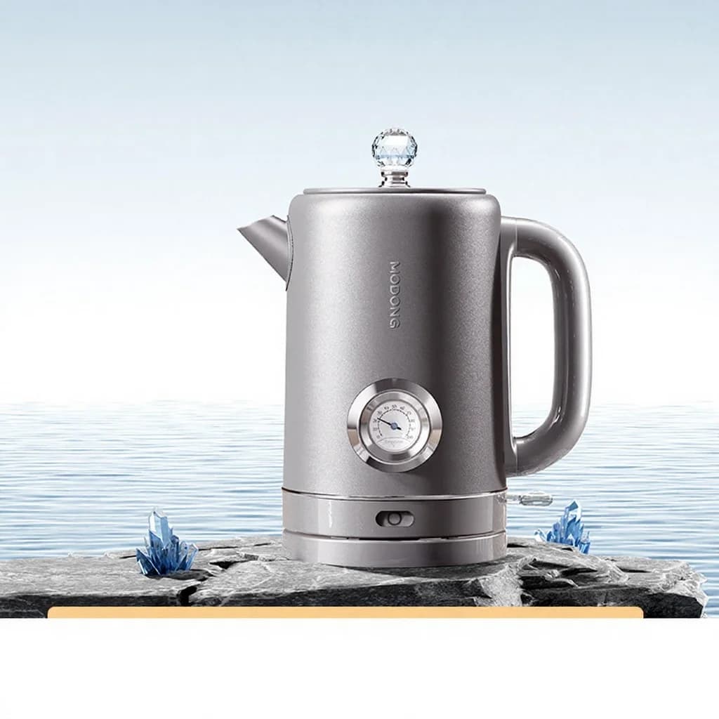 Elektrische waterkoker van puur titanium met temperatuurdisplay 1,8L
