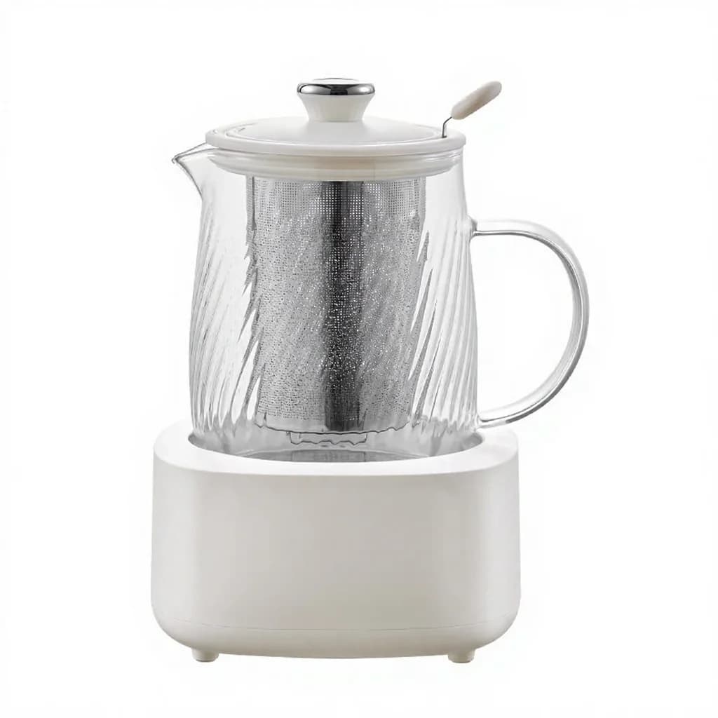Glazen elektrische kookpot met temperatuurregeling 1.2L