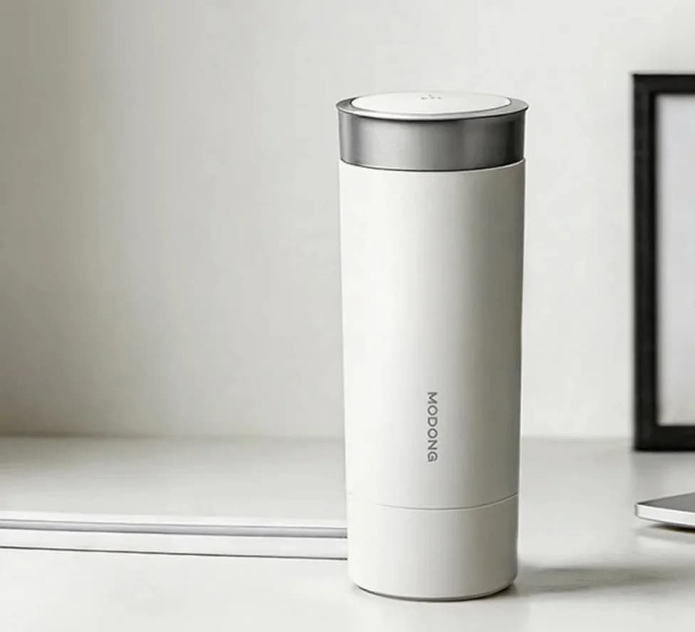 Draagbare elektrische waterverwarmingsbeker 350ml 316L roestvrij staal