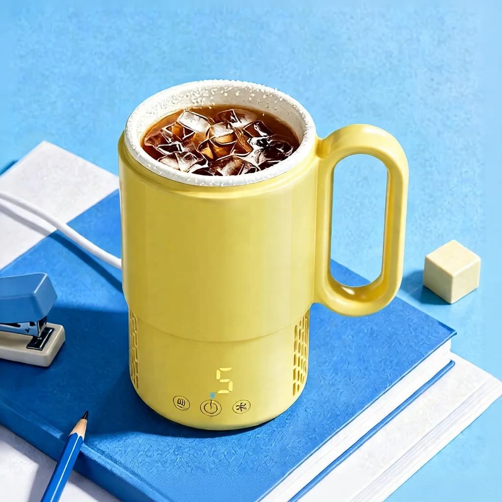 Draagbare verwarmings- en koelbeker 450mL 36W touchbediening