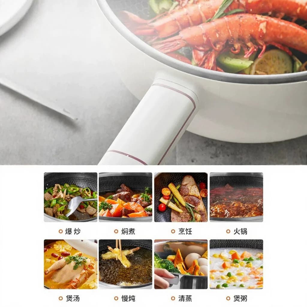 Elektrische multifunctionele hotpot met stoommand 5L 220V