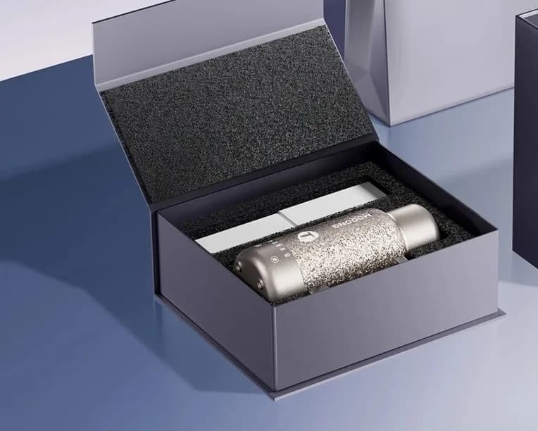 Draagbare Titanium Elektrische Verwarmingsbeker, 1L, Dubbele Voeding, Warm
