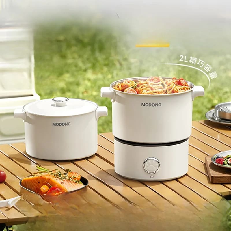 Draagbare opvouwbare elektrische kookpot 110V-220V 550W/700W