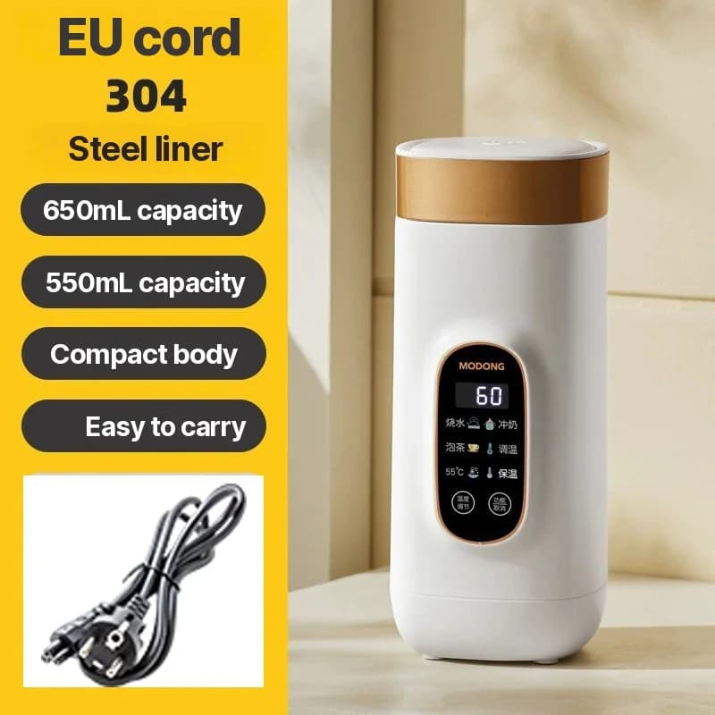 Draagbare elektrische verwarmingsbeker 650ml met 304 of 316 binnenbekleding
