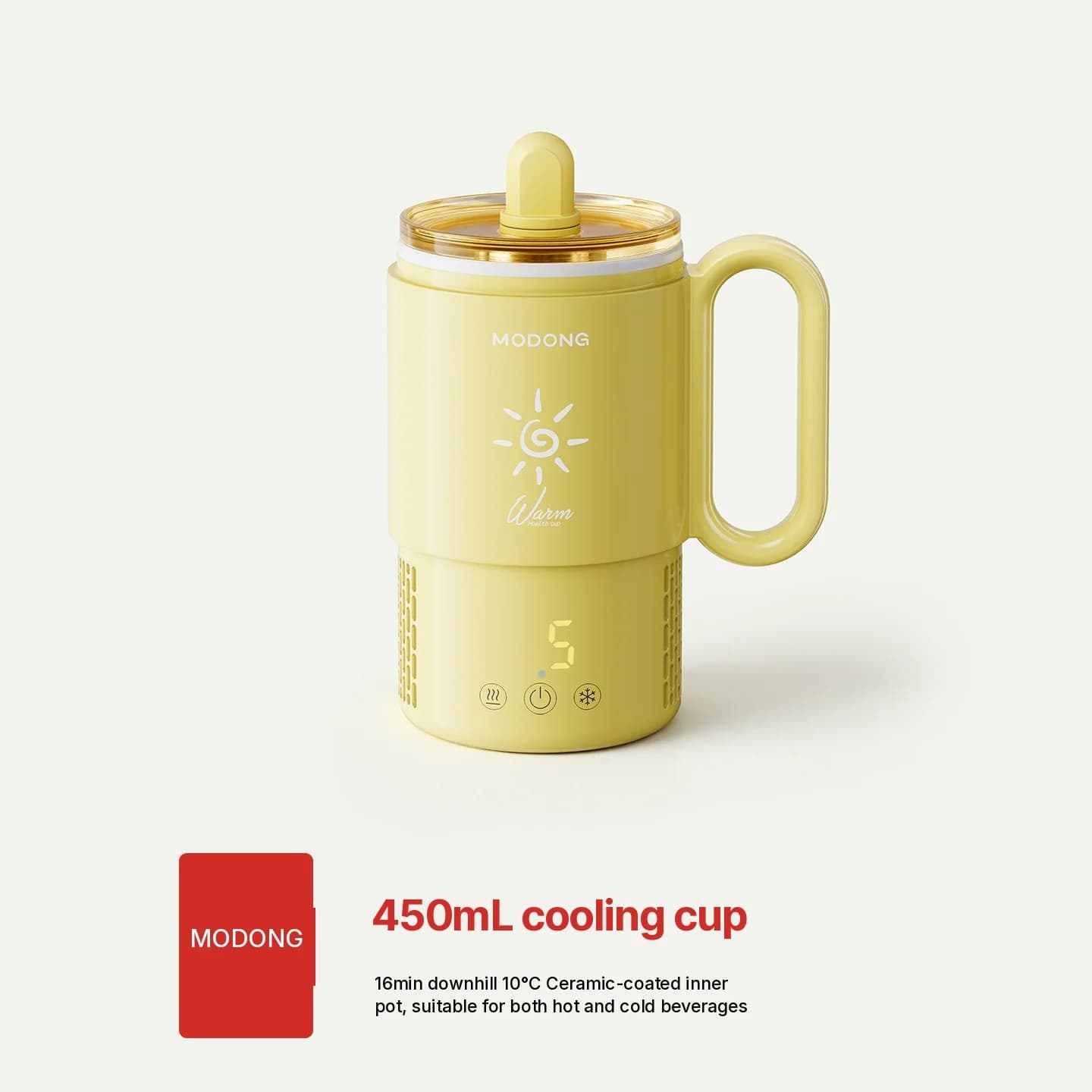 Mini koel- en verwarmbeker 450mL 36W touchbediening