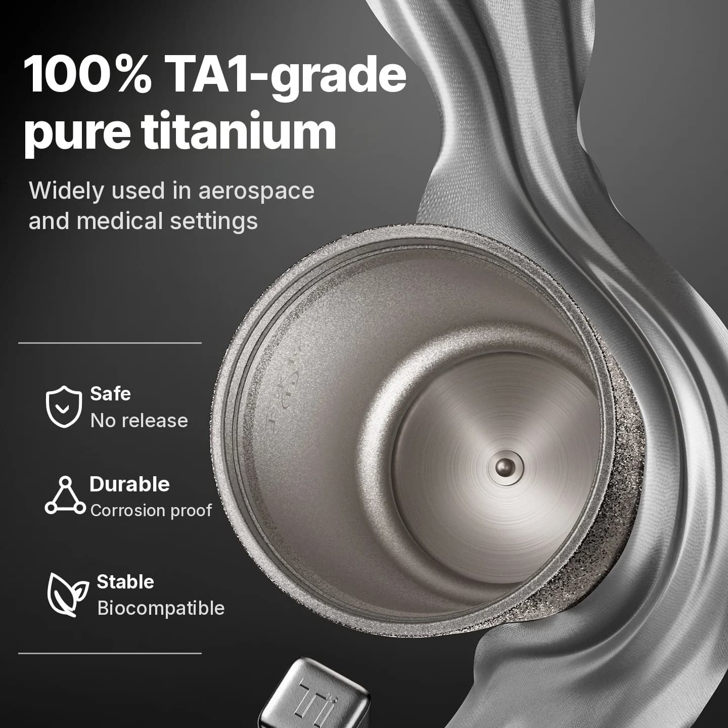 Titanium elektrische reisbeker 400ml met temperatuurdisplay