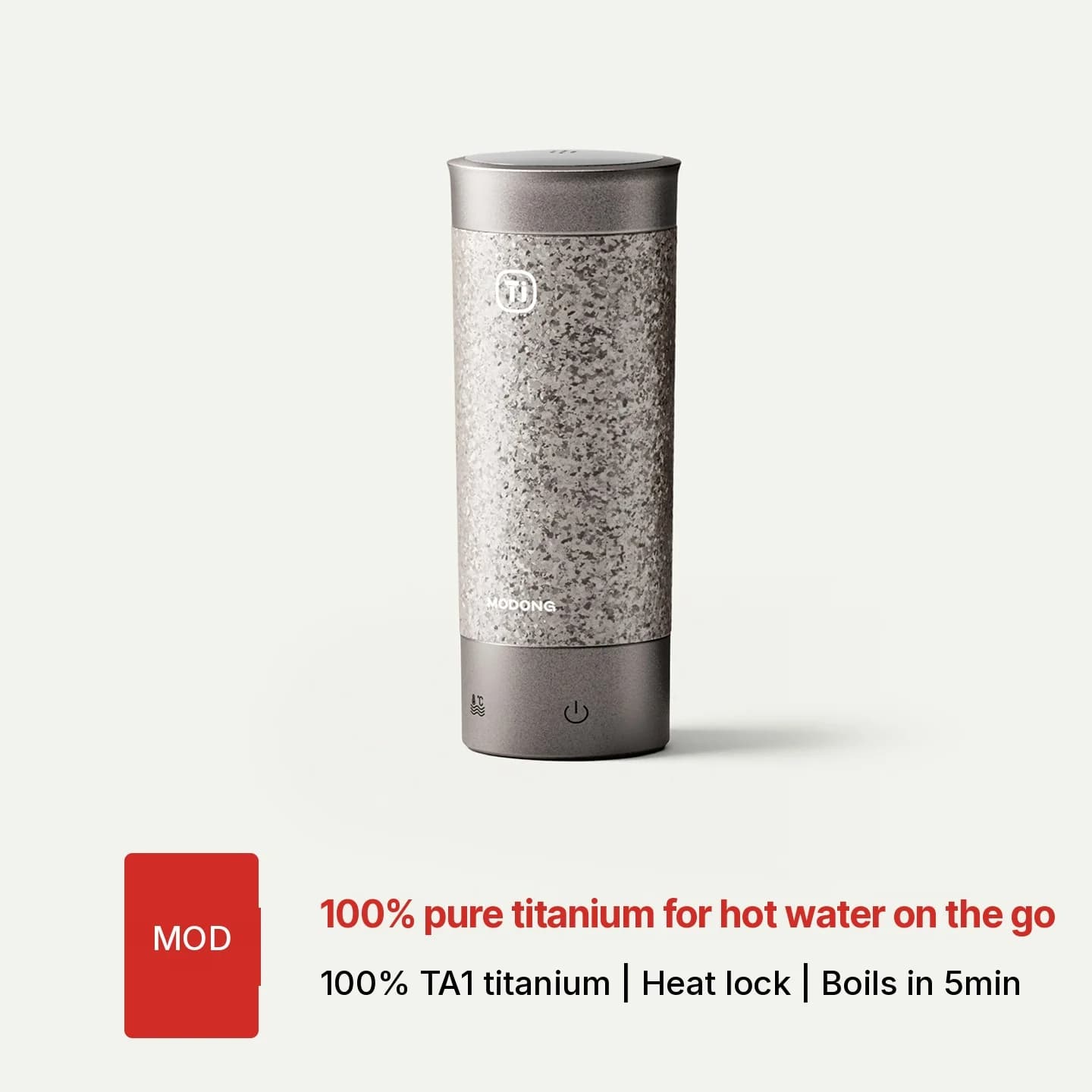 Titanium draagbare elektrische verwarmingsbeker 350ml geschenkdoos