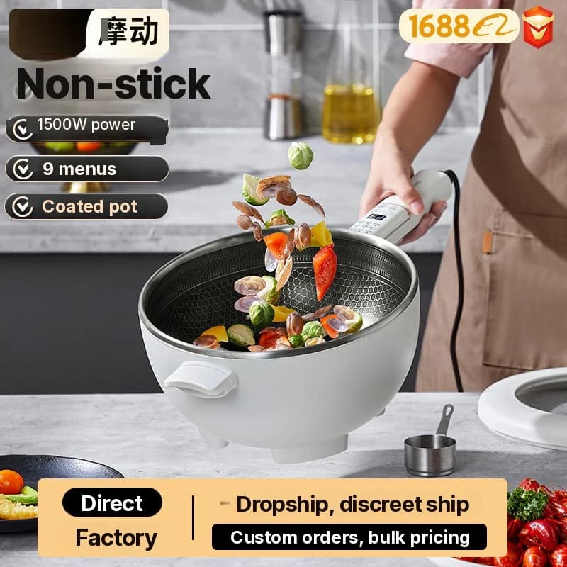 Elektrische multifunctionele hotpot met stoommand 5L 220V