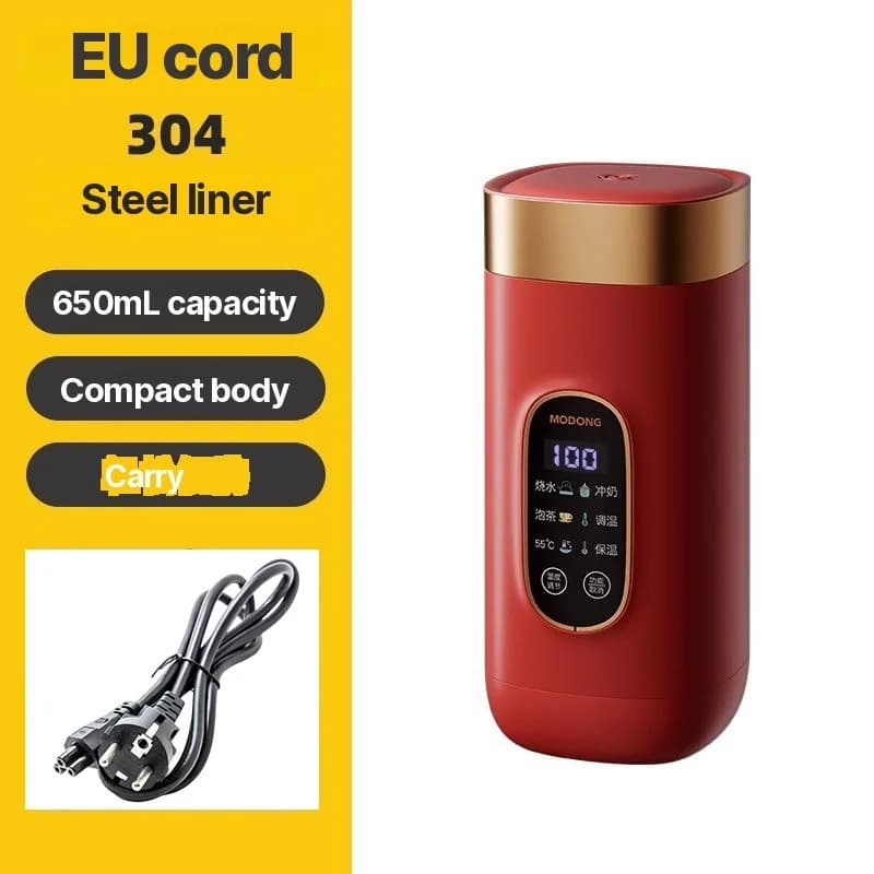 Draagbare elektrische verwarmingsbeker 650ml met 304 of 316 binnenkant