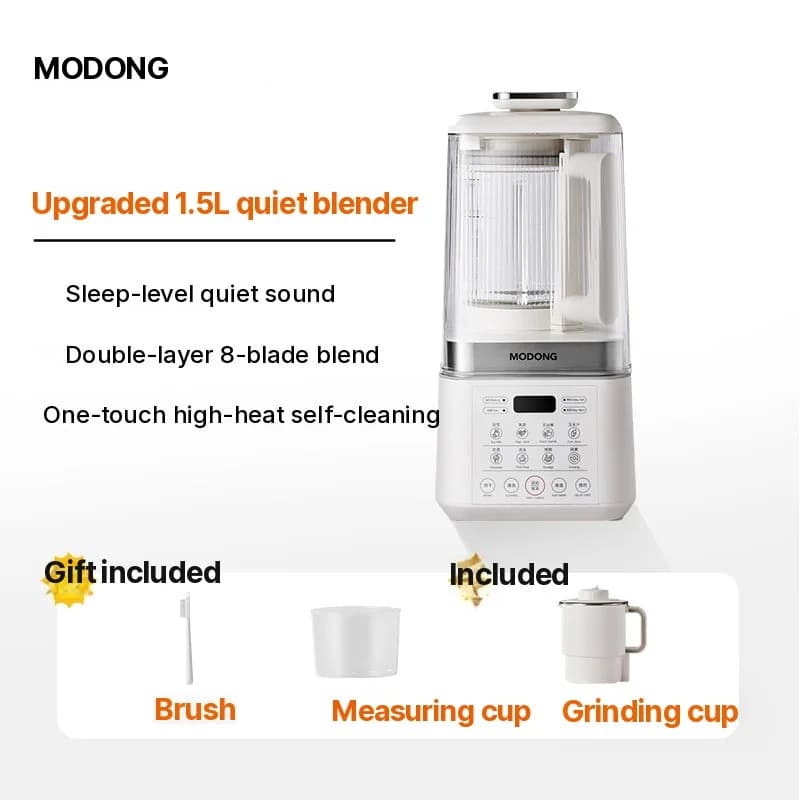 Verwarmende blender met dubbele bekers en automatische warmhoudfunctie