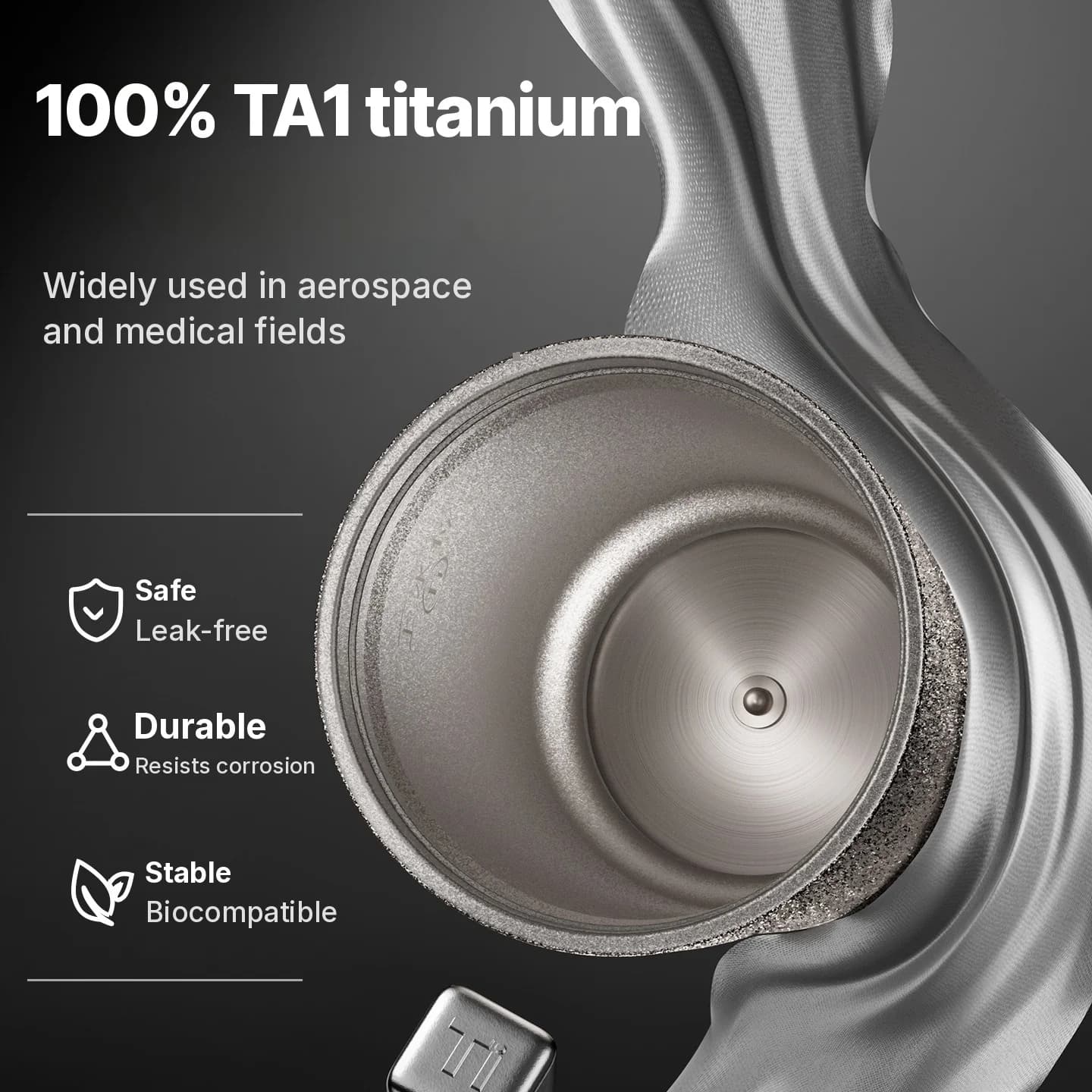 Draagbare titanium elektrische verwarmingsbeker 400ml met temperatuurdisplay