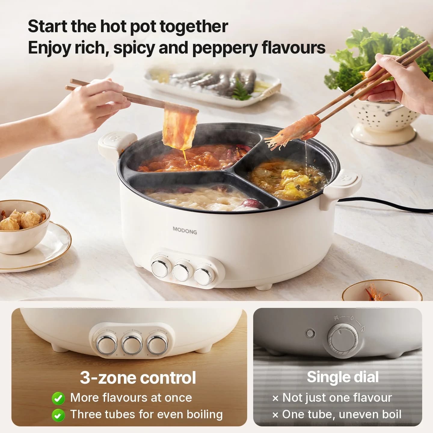 Elektrische Hotpot Met Verdeler, 5,6L/8L, 220V