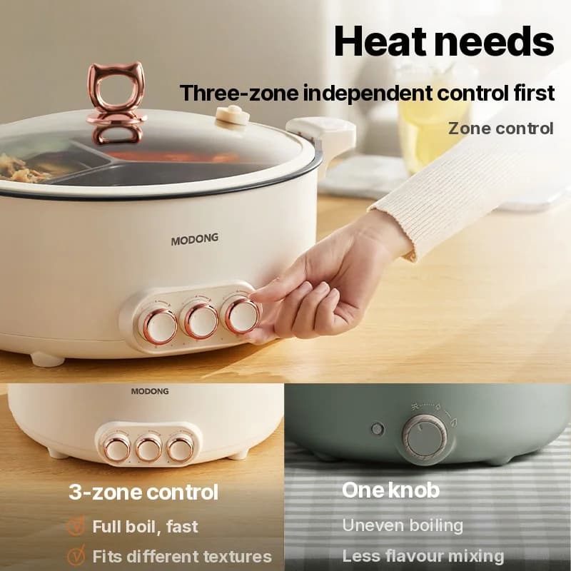 Elektrische hotpot met verdeler, 6L-8L, 220V, 5-6 personen