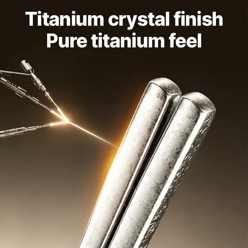 Pure Titanium Chopsticks Set Voor Thuisgebruik, 5 Paar