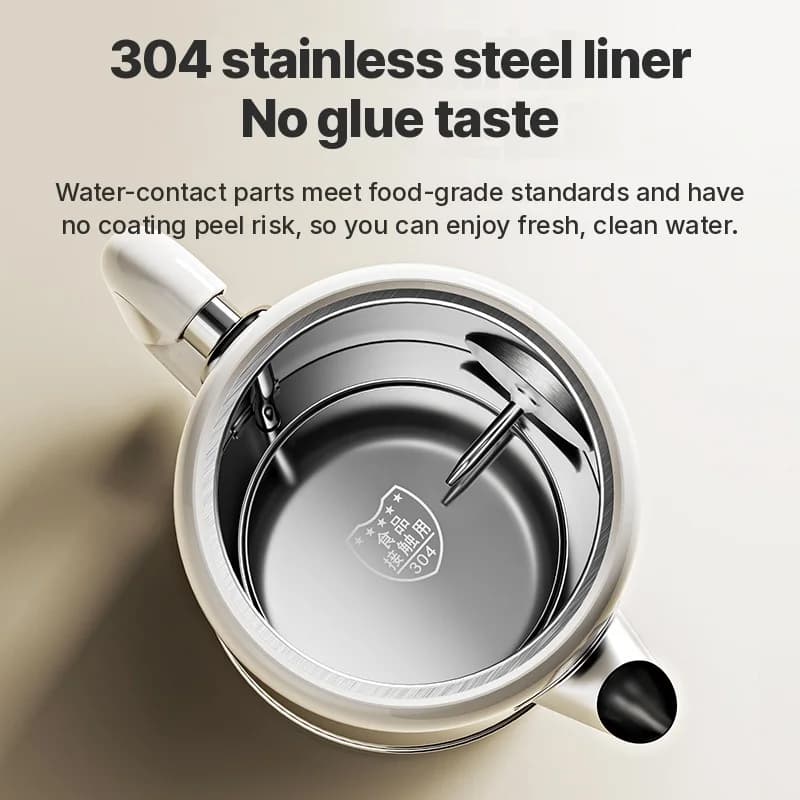 304 roestvrijstalen elektrische waterkoker 1.8L warmhoudfunctie 1500W