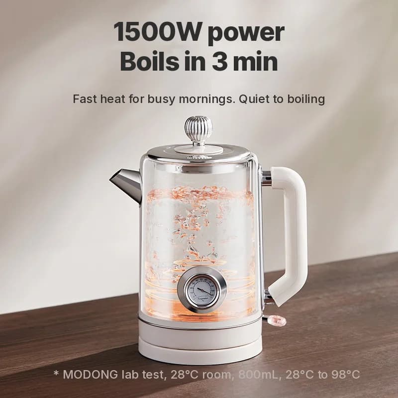 Elektrische waterkoker met automatische uitschakeling en warmhoudfunctie 1.8L