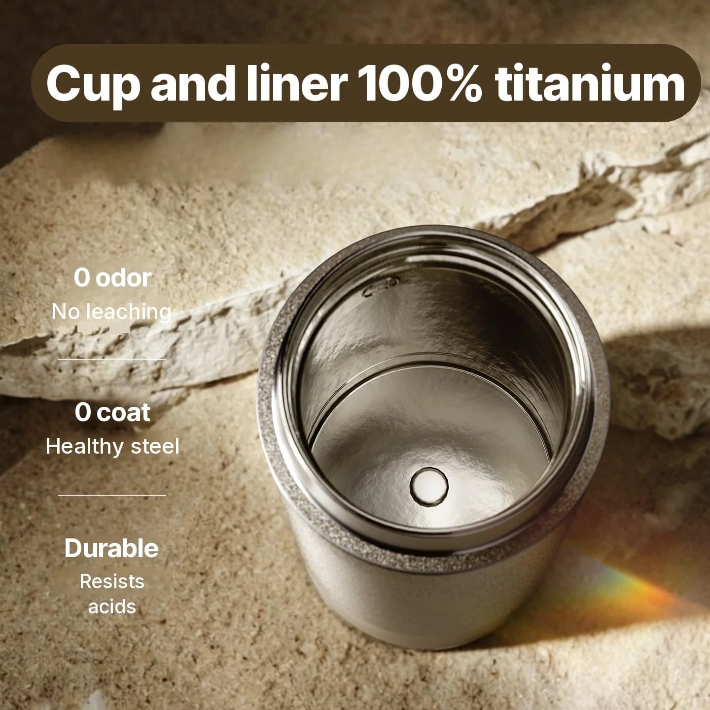 Titanium draagbare elektrische verwarmingsbeker 350ml geschenkdoos