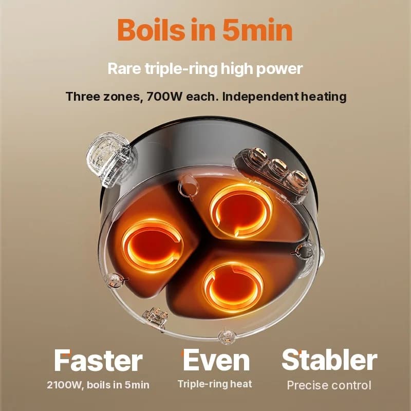 Elektrische hotpot met verdeler 6L-8L, 220V, 5-6 personen