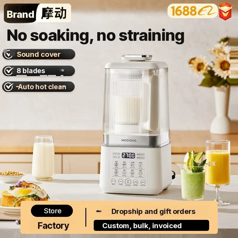 Verwarmde blender voor soep, sap, babyvoeding, sojamelk